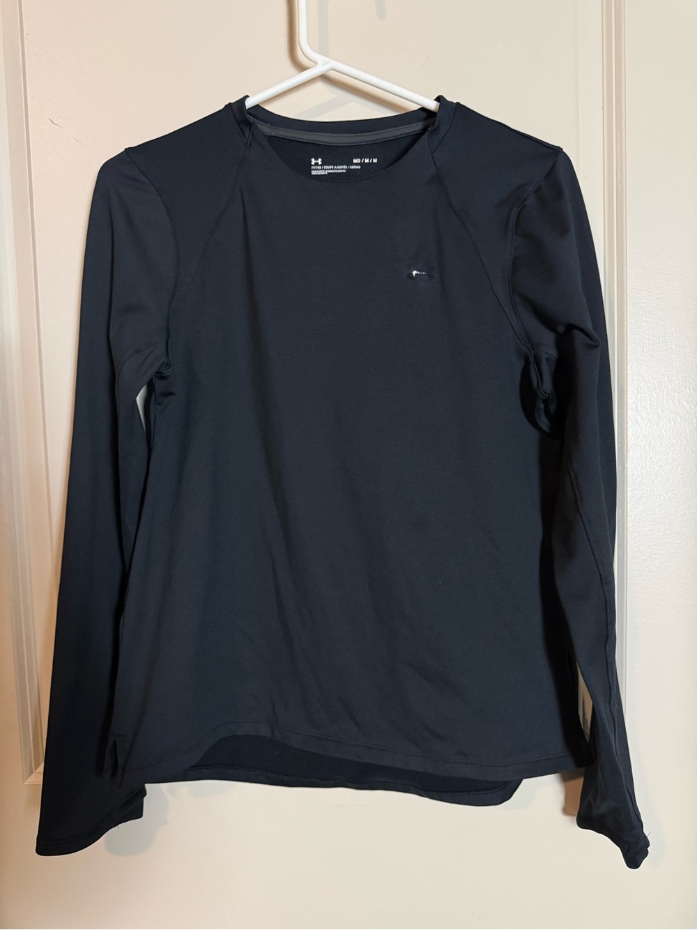 Under Armour Fitted Black Long Sleeve Cold Weather Crew